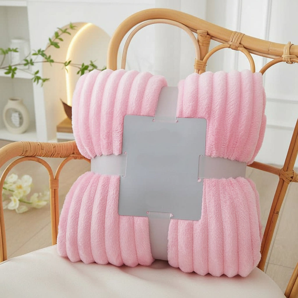 Striped Wide Flannel Fleece Blanket