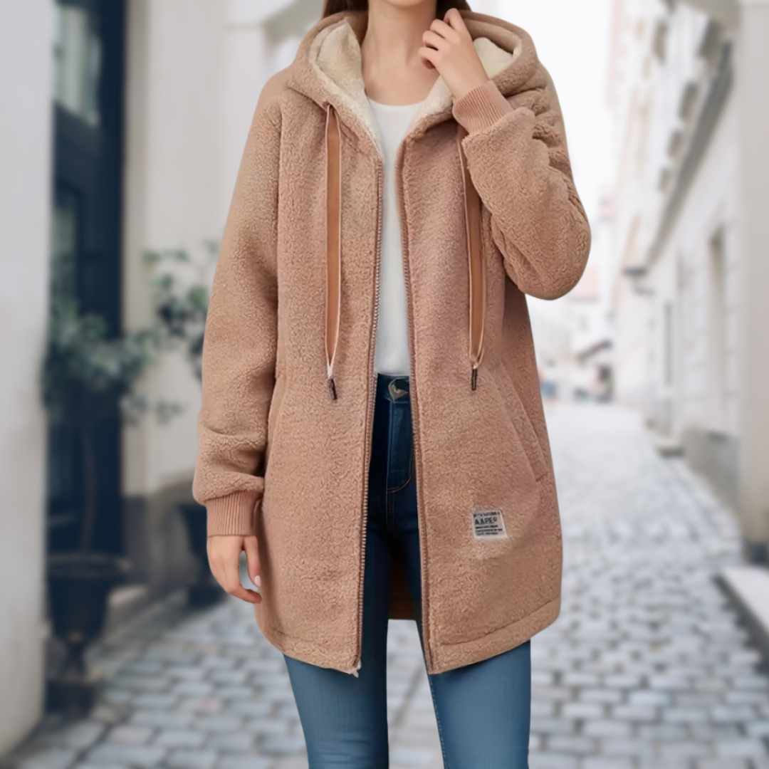 Women's Hooded Teddy Coat | Long