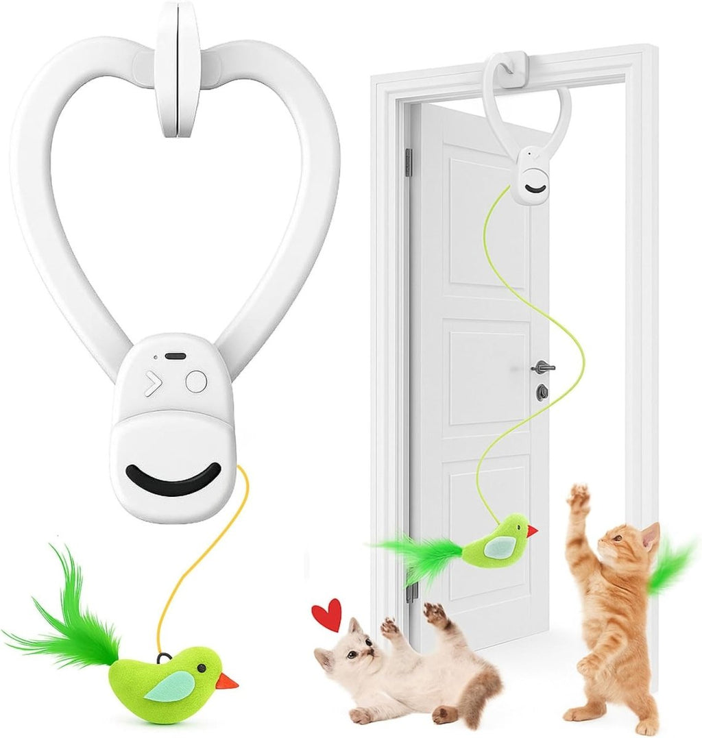 Interactive Motion-Activated Bird Toy for Indoor Cats