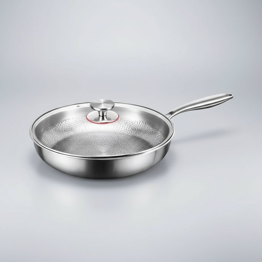 Non-Stick Hammered Titanium Frying Pan for Induction Cooktops and Contemporary Kitchens