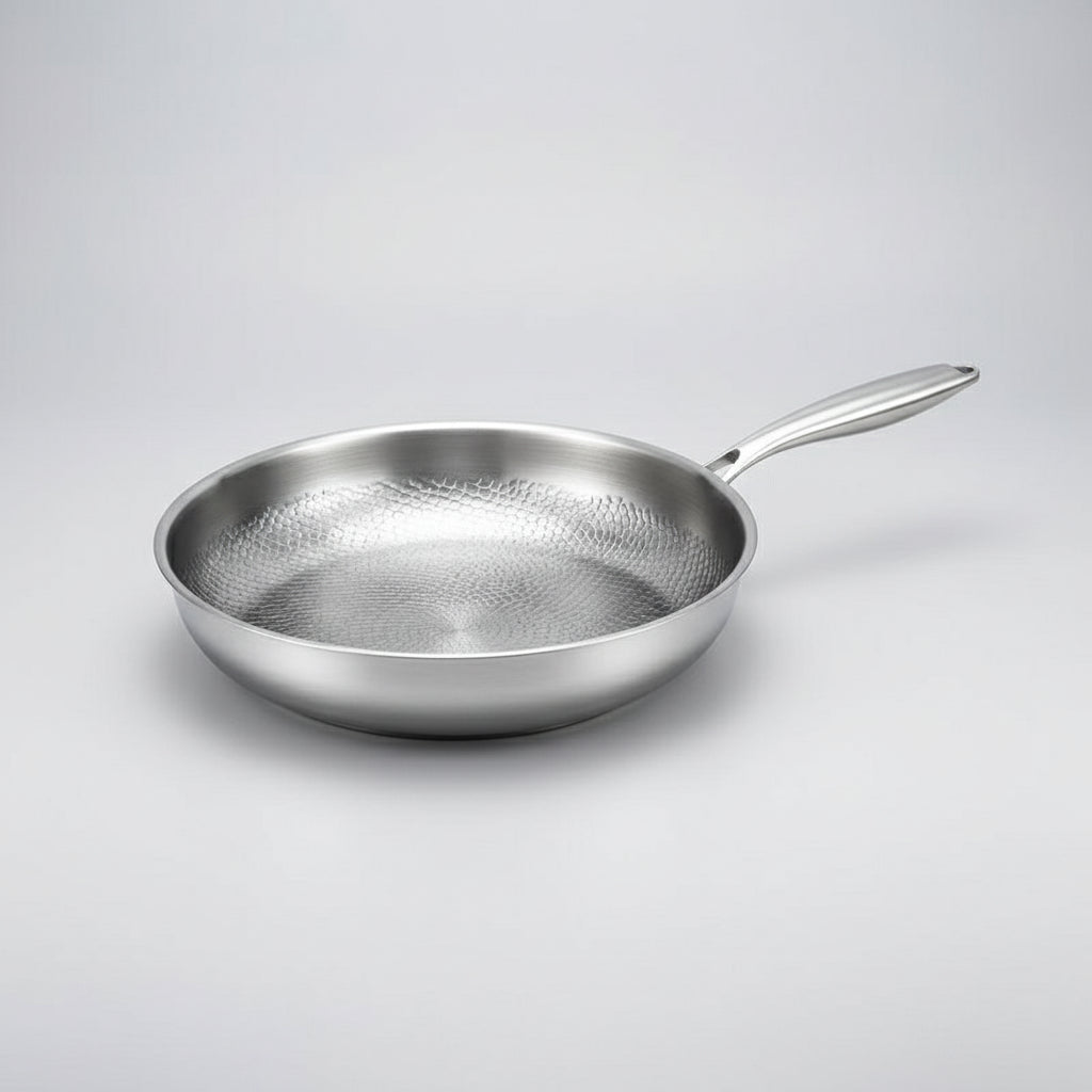 Non-Stick Hammered Titanium Frying Pan for Induction Cooktops and Contemporary Kitchens