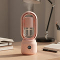 Compact Blade-Free Fan with Humidifier and Night Light for Ultimate Comfort