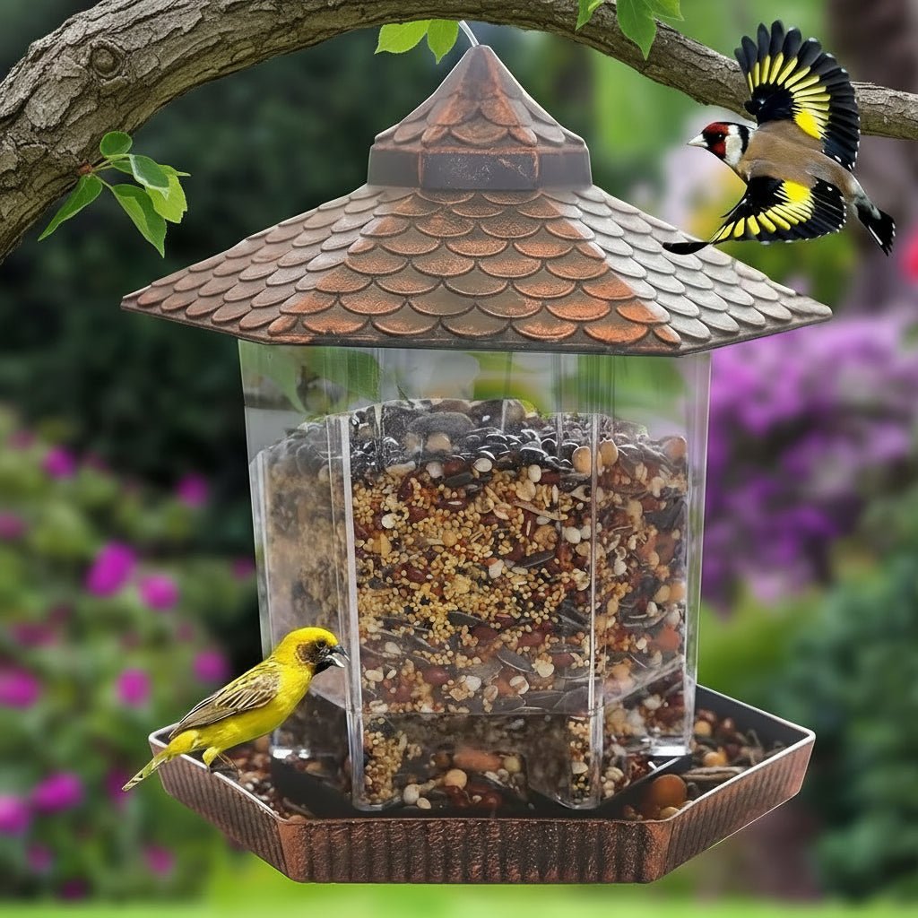 Stylish Copper-Style Bird Feeder for Durable Hanging Decor