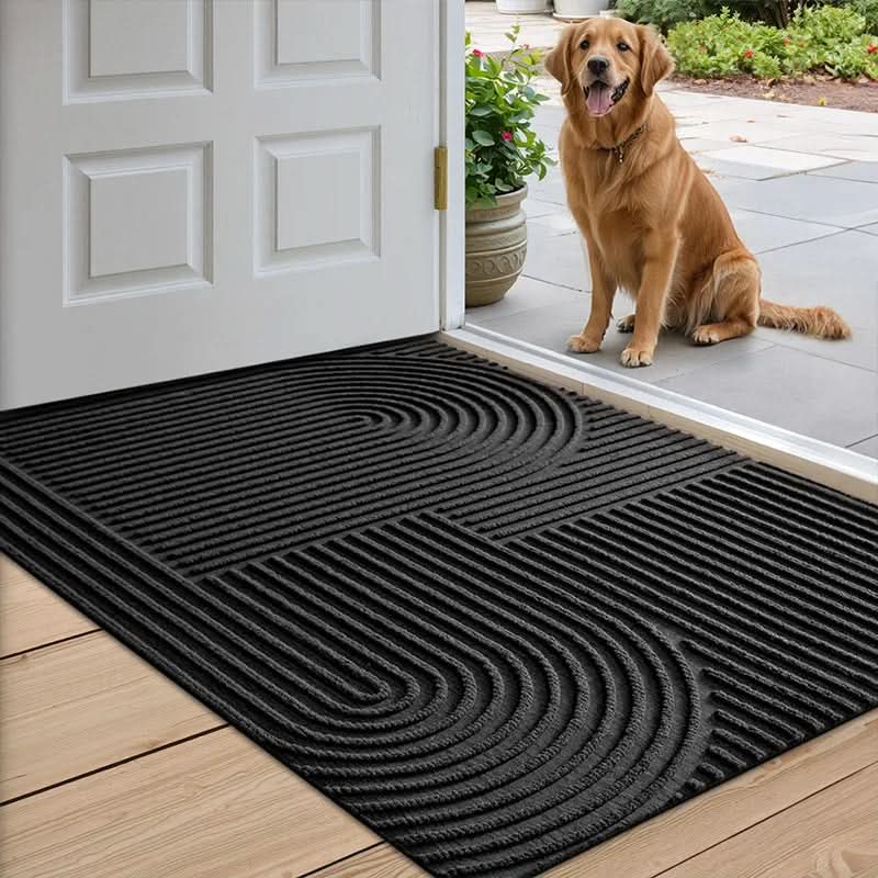 Washable Absorbent Mat with Flowing Line Design