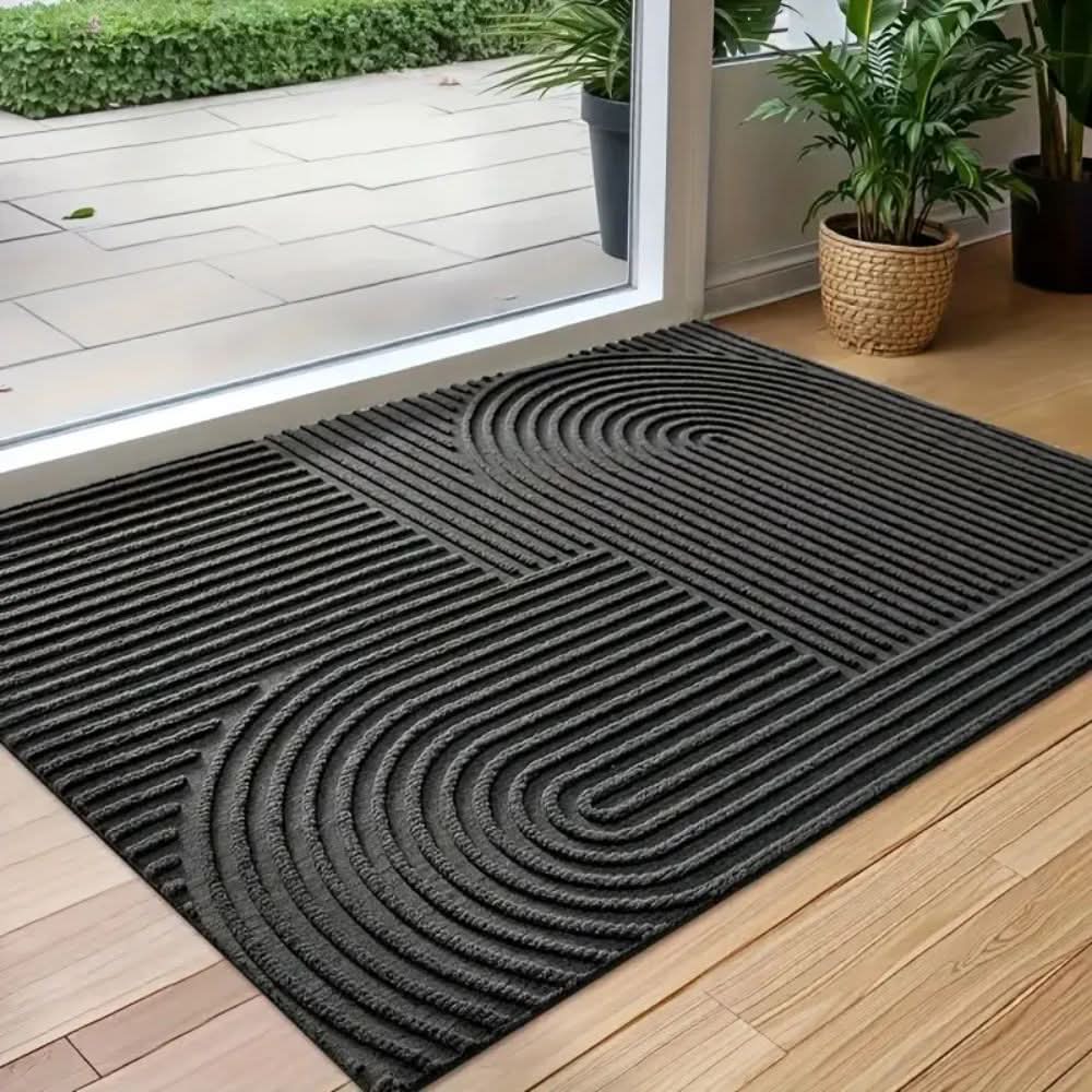 Washable Absorbent Mat with Flowing Line Design