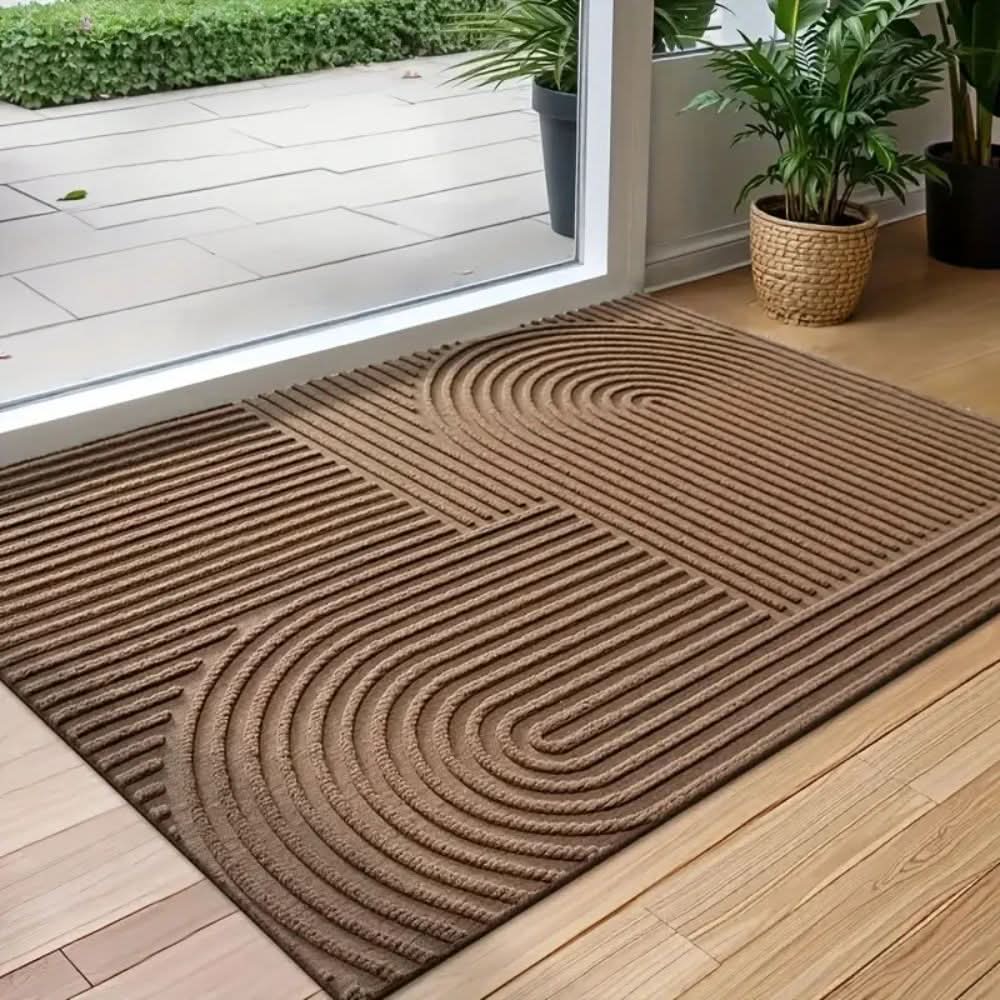 Washable Absorbent Mat with Flowing Line Design