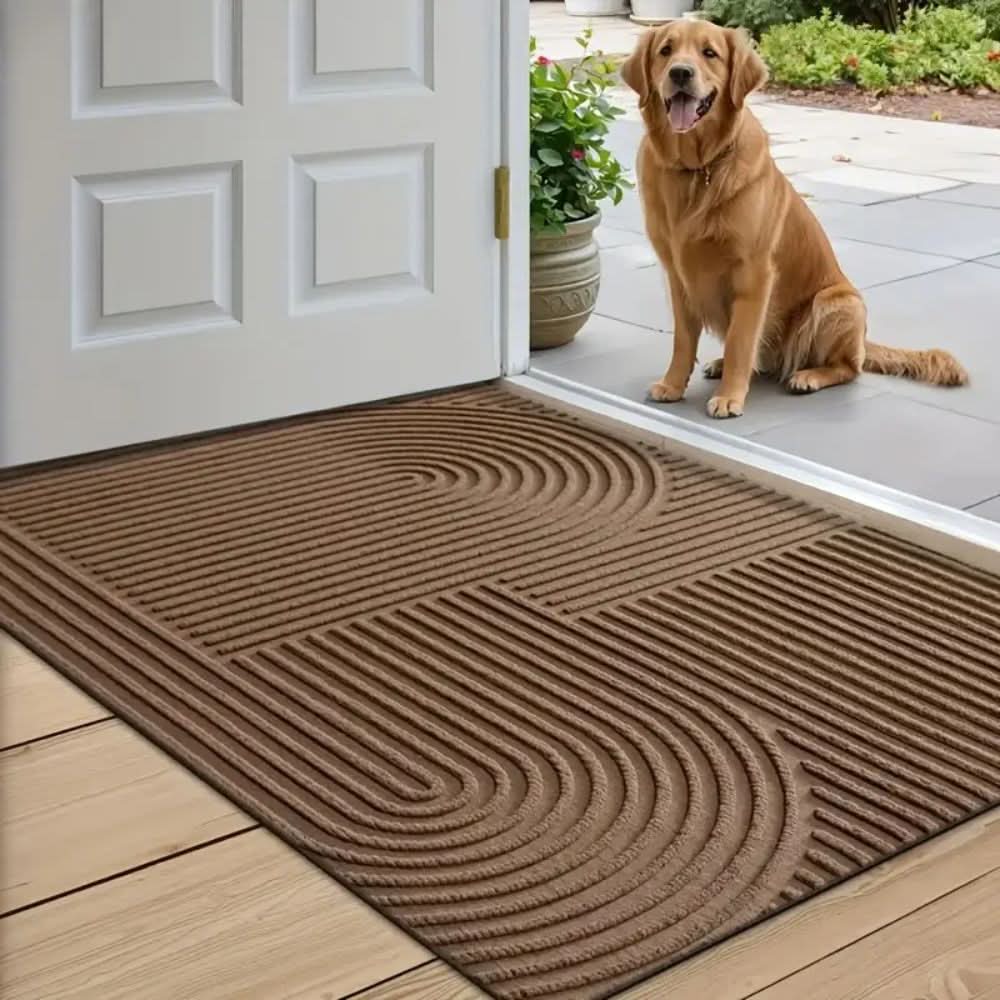 Washable Absorbent Mat with Flowing Line Design