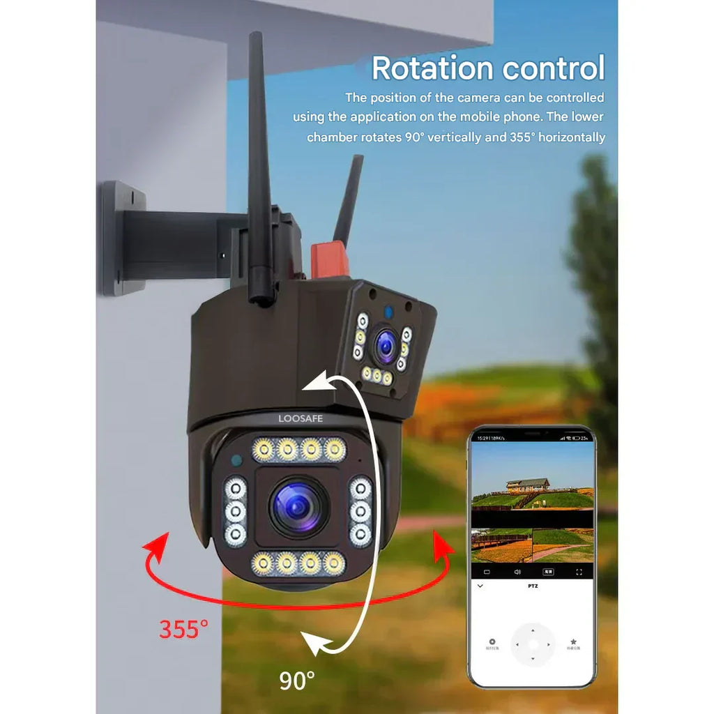 Solar-Powered Wireless 4K Security Camera – Dual Protection System