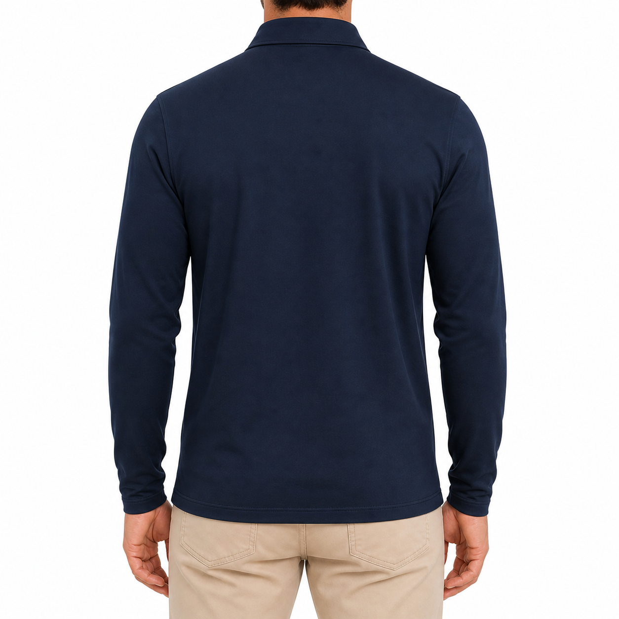 Men's Collared Long Sleeve Polo Shirt | Casual