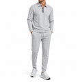 Men's 2-Piece Tracksuit Set | Long Sleeve Quarter-Zip Polo and Jogger Pants