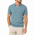 Men’s Casual Waffle Texture V-Neck Polo Shirt | Short Sleeve