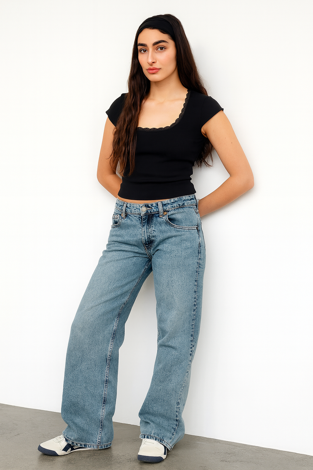 Women’s Casual Low Rise Baggy Cut Jeans | Loose Fit