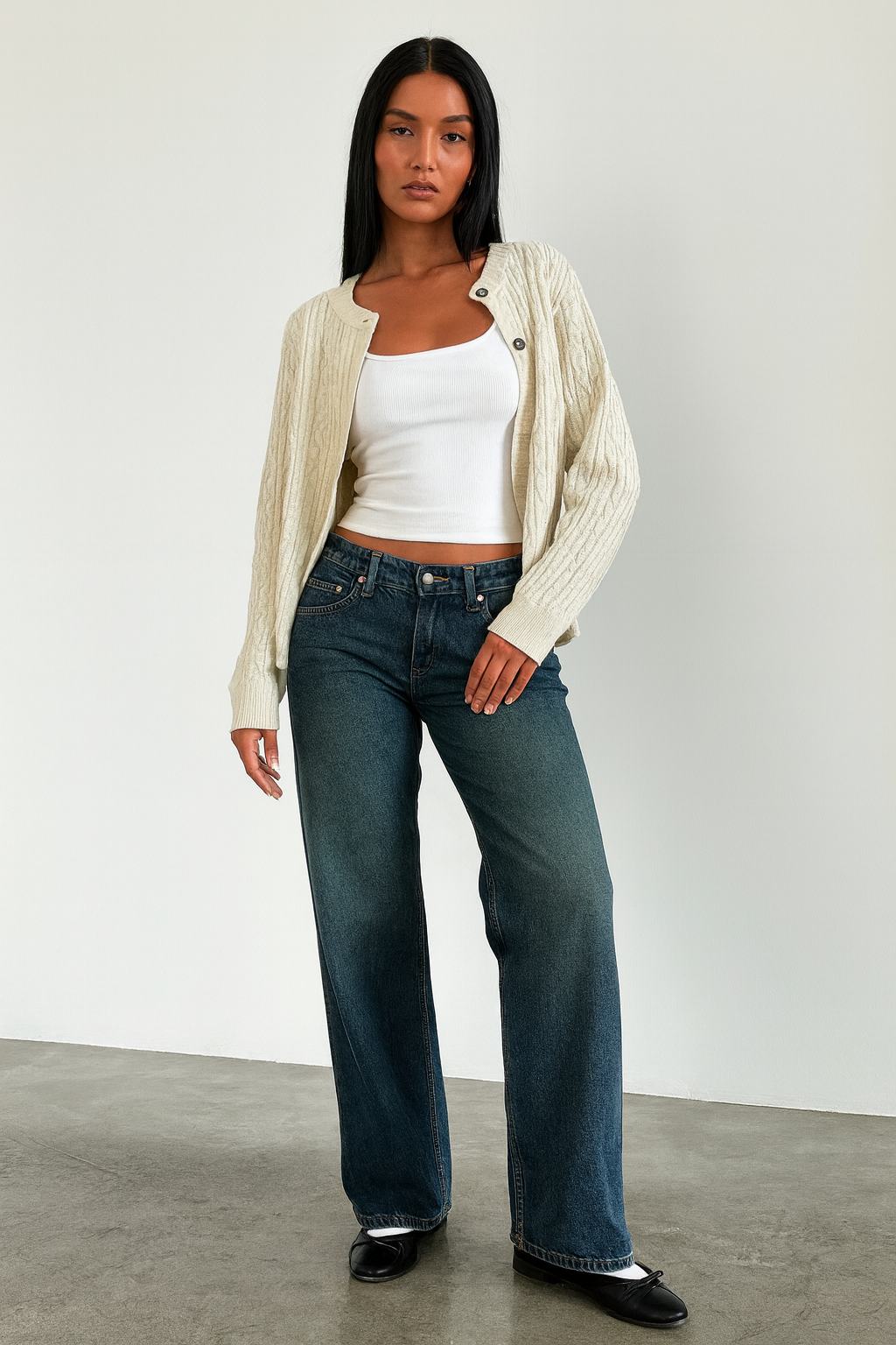 Women’s Casual Low Rise Baggy Cut Jeans | Loose Fit