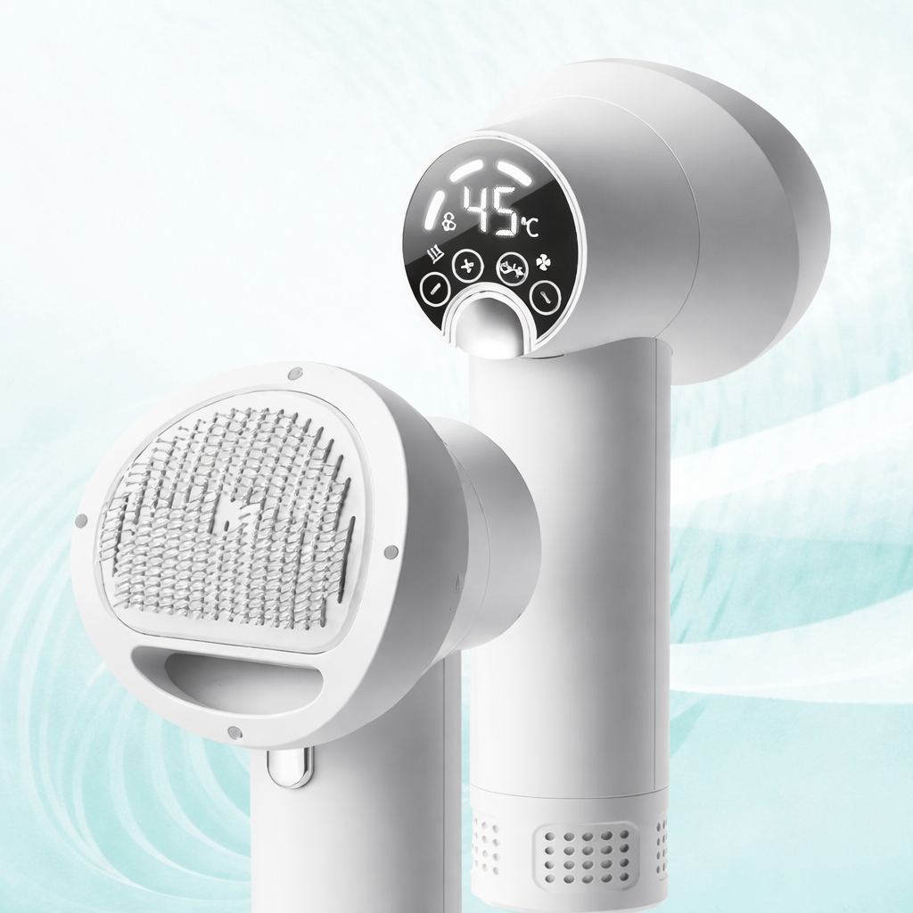 Soft Drying and Brushing Tool for a Relaxing Grooming Experience