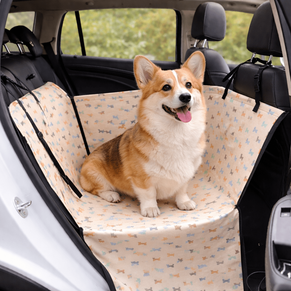 Water-Resistant Dog Car Seat Cover for Rear Seats