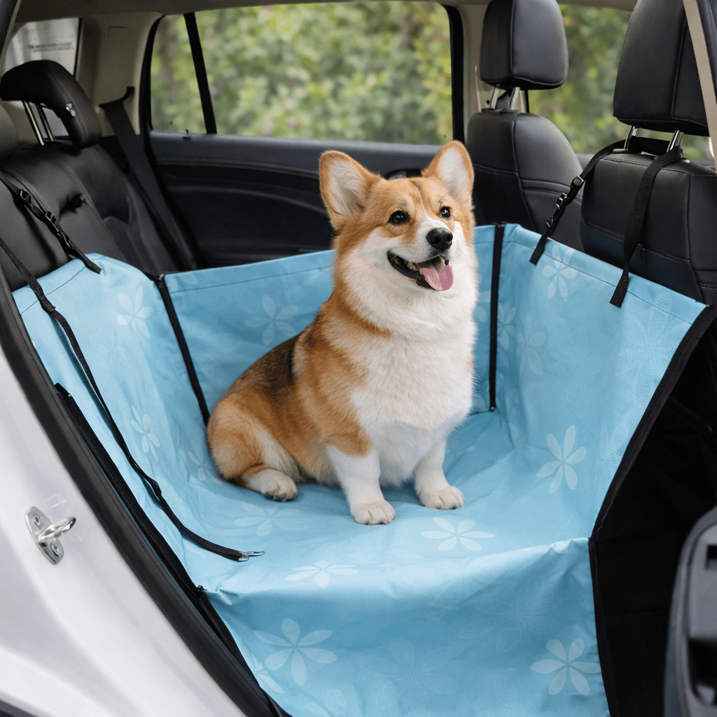Water-Resistant Dog Car Seat Cover for Rear Seats
