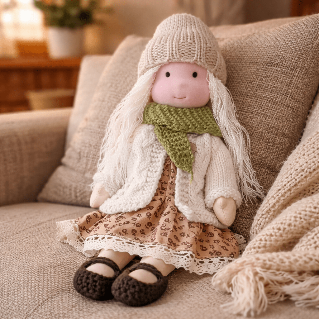 Handcrafted Cotton Doll for Imaginative Play