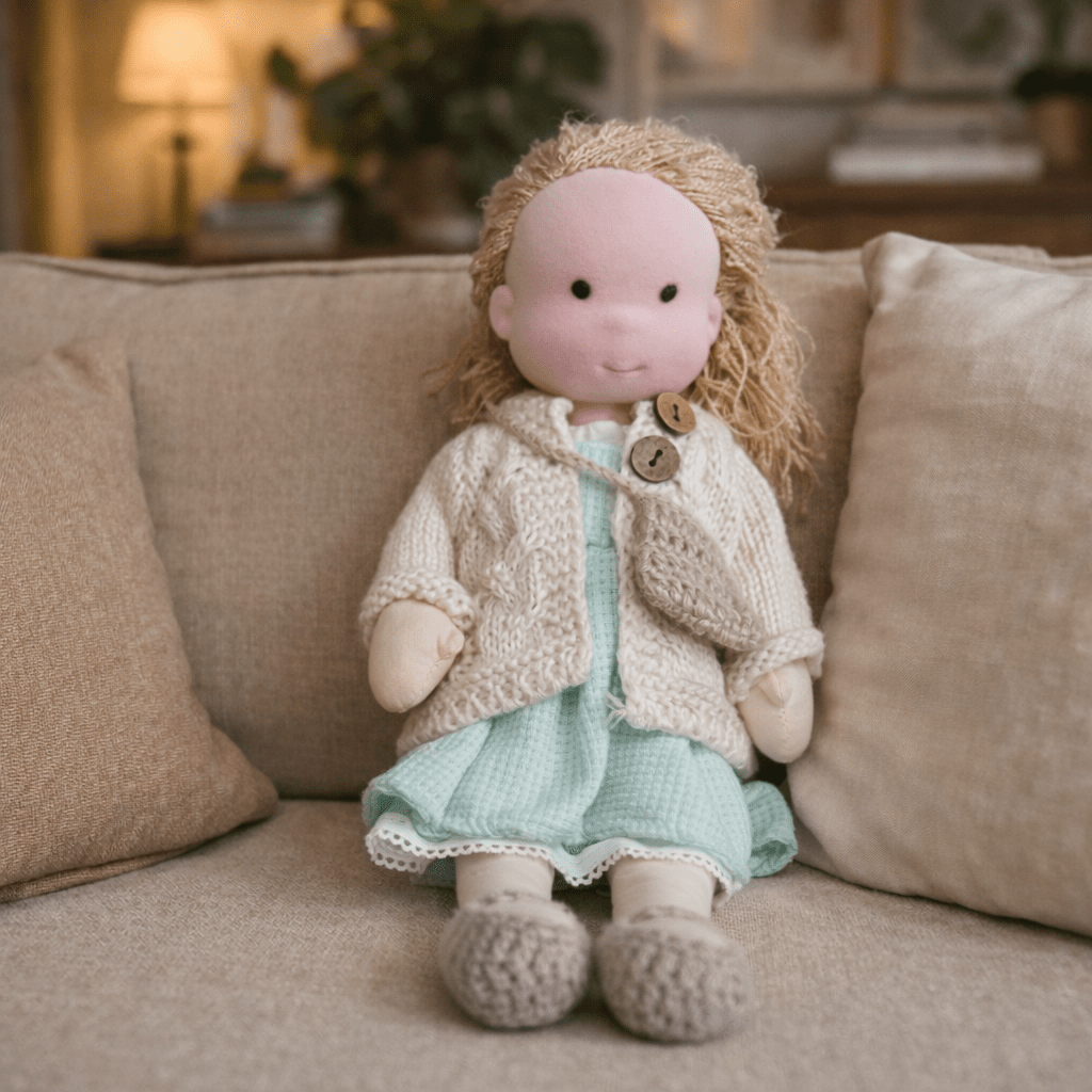 Handcrafted Cotton Doll for Imaginative Play