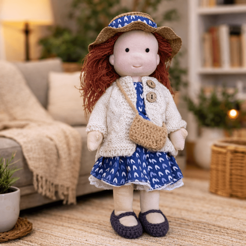 Handcrafted Cotton Doll for Imaginative Play