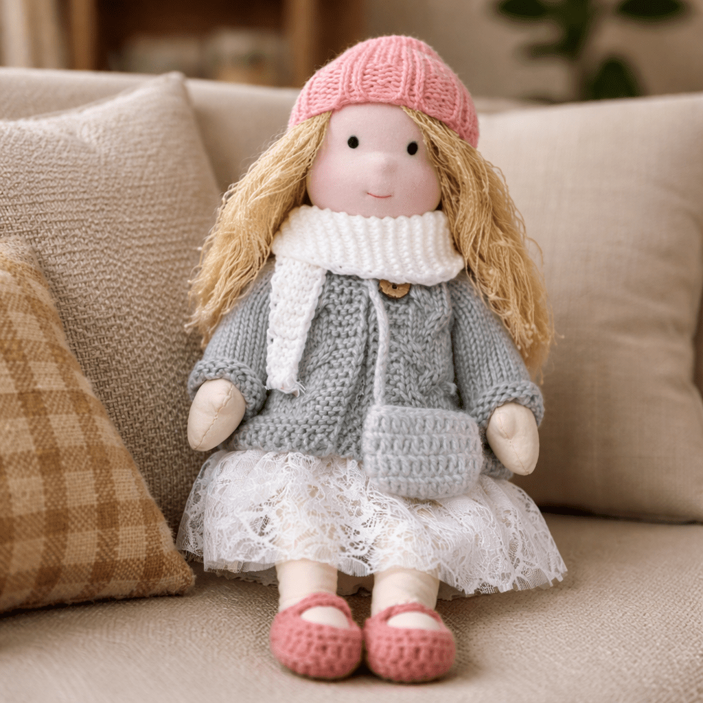 Handcrafted Cotton Doll for Imaginative Play