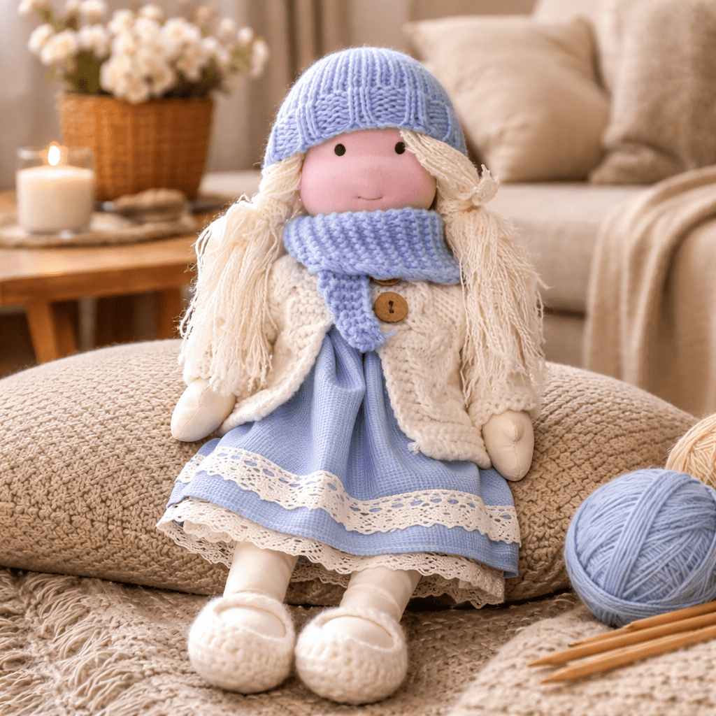 Handcrafted Cotton Doll for Imaginative Play
