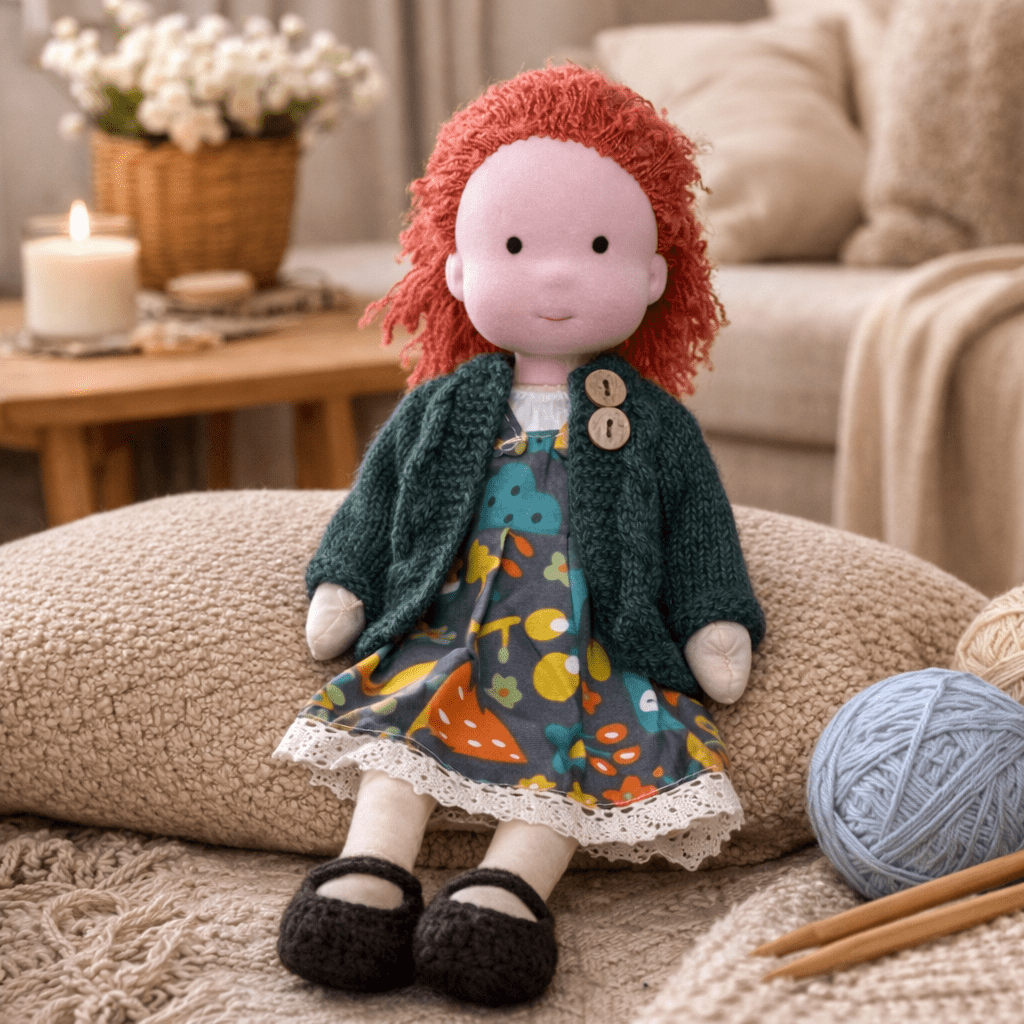 Handcrafted Cotton Doll for Imaginative Play