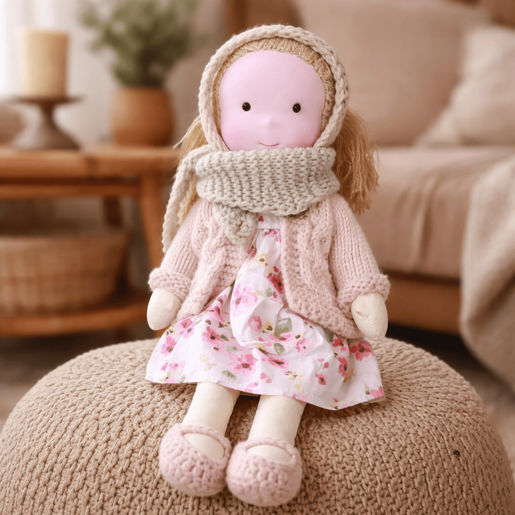 Handcrafted Cotton Doll for Imaginative Play