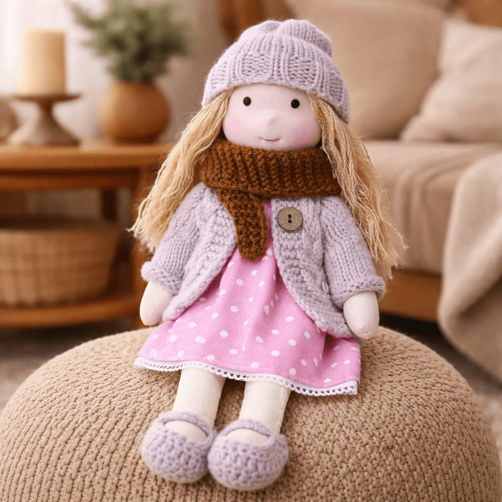 Handcrafted Cotton Doll for Imaginative Play