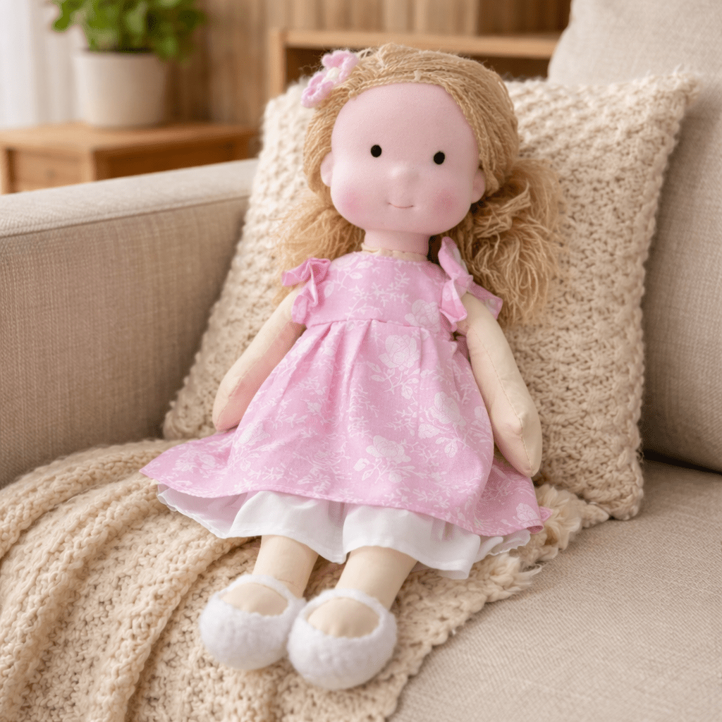 Handcrafted Cotton Doll for Imaginative Play