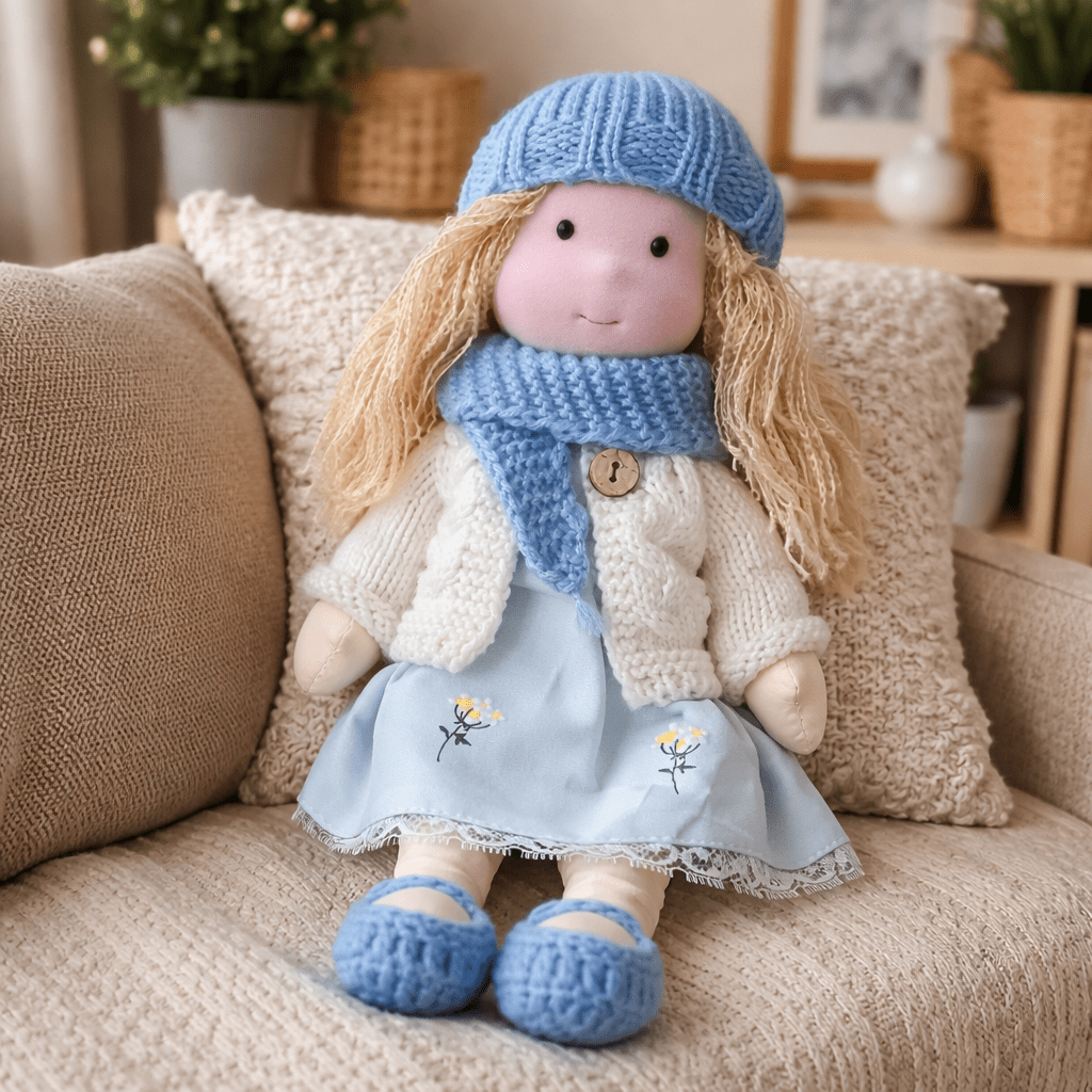Handcrafted Cotton Doll for Imaginative Play