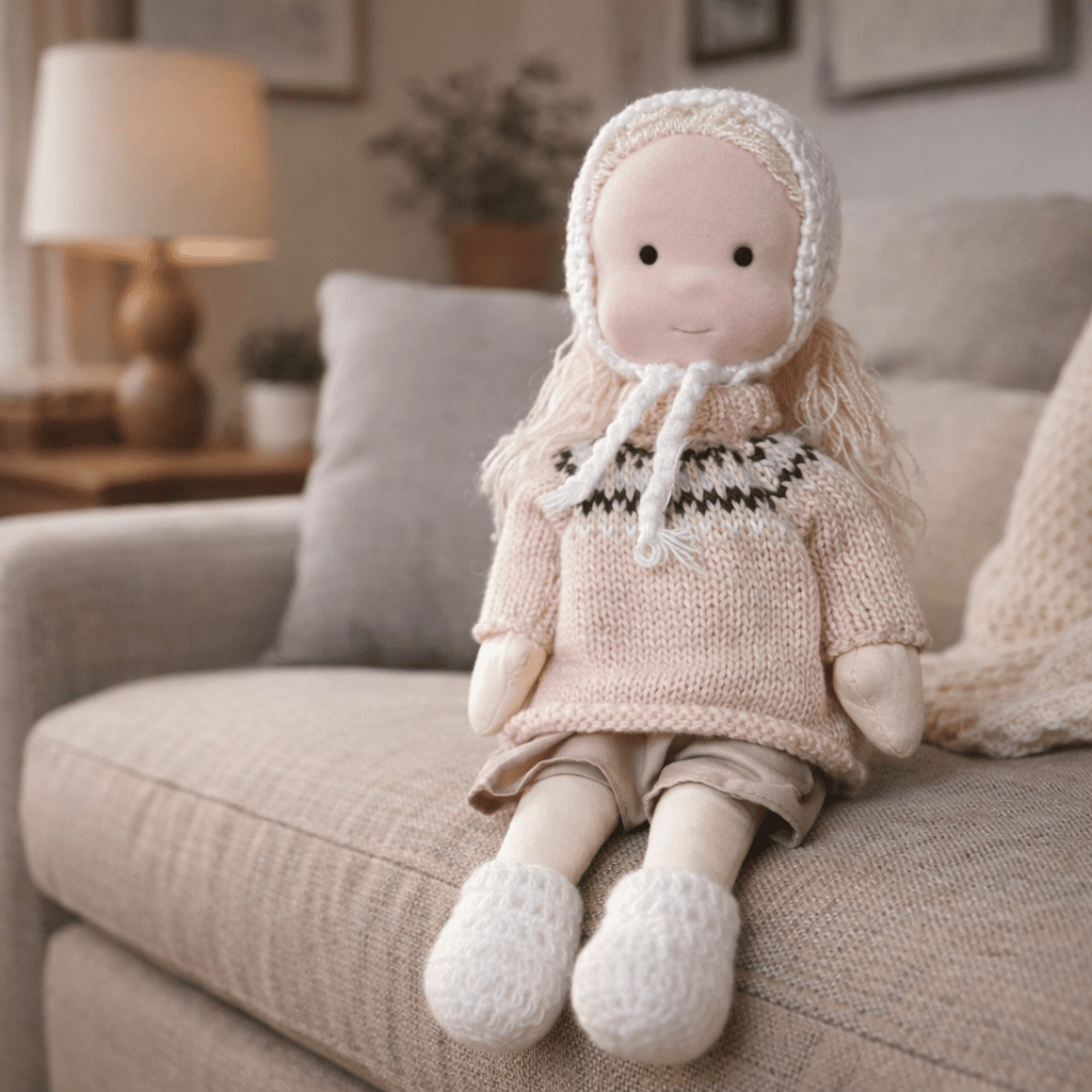 Handcrafted Cotton Doll for Imaginative Play