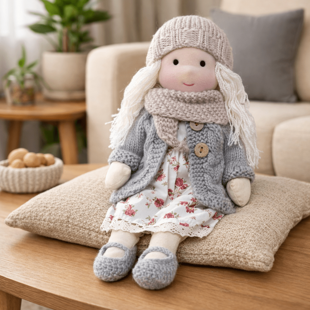 Handcrafted Cotton Doll for Imaginative Play