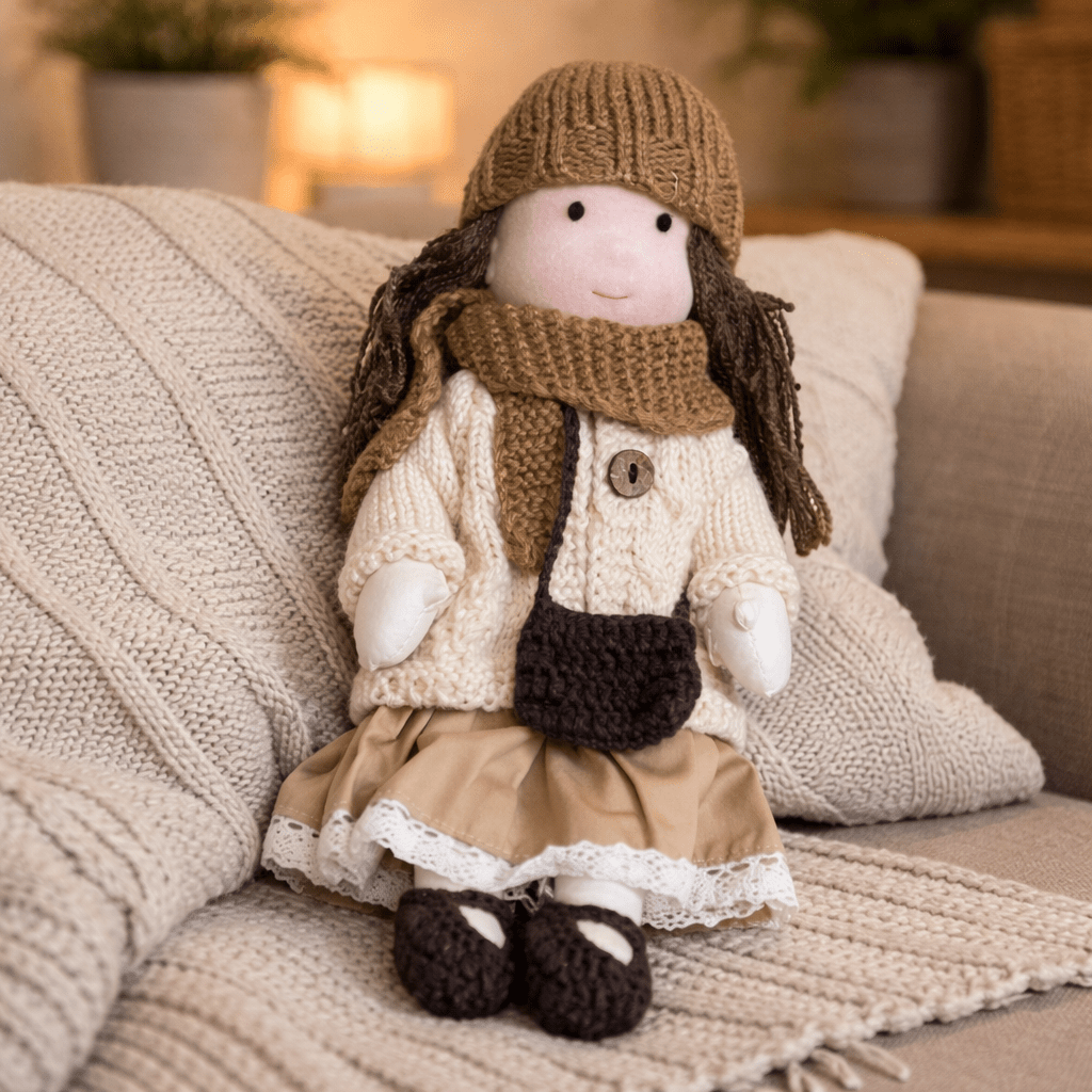 Handcrafted Cotton Doll for Imaginative Play