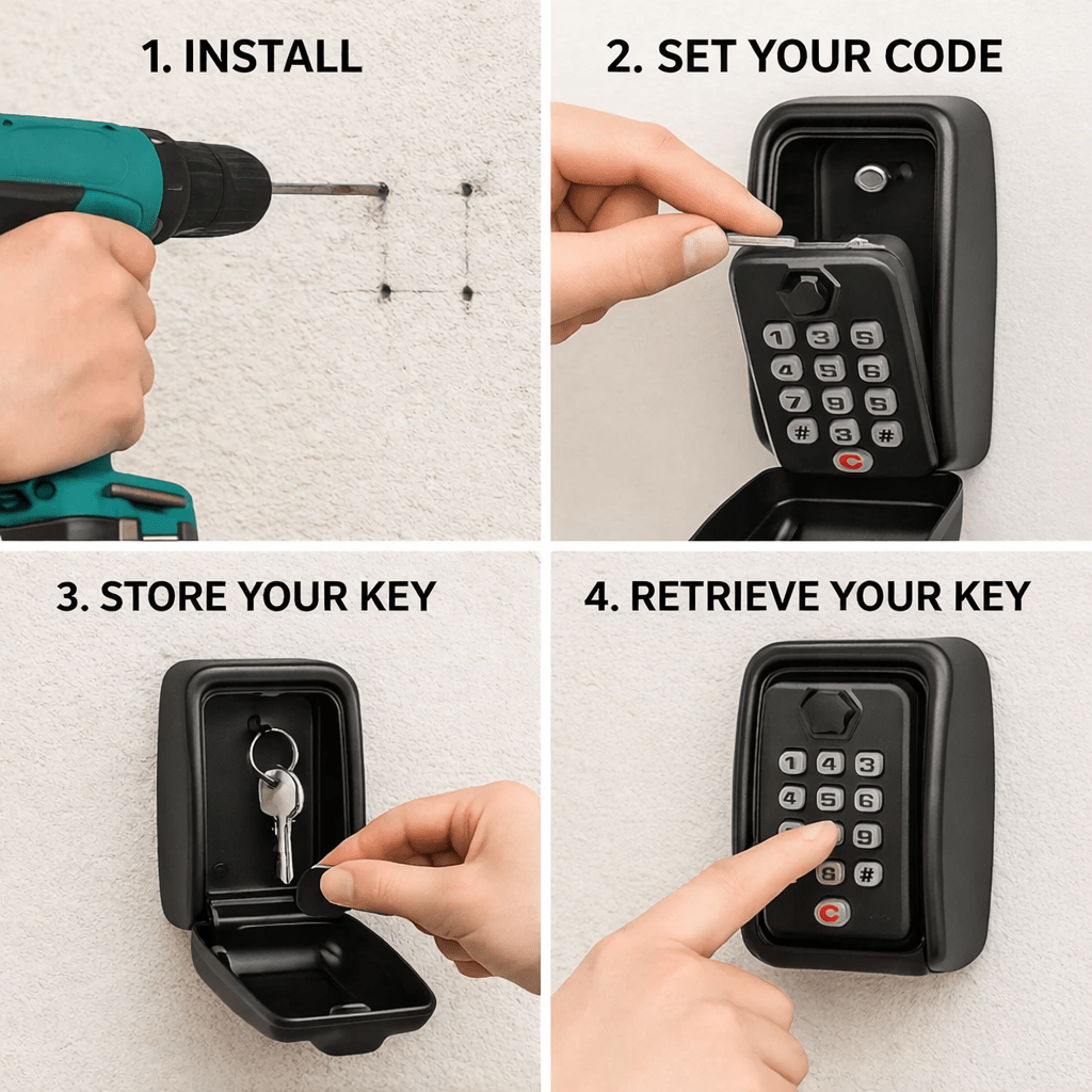 Weatherproof Outdoor Key Storage Safe for Secure Key Management