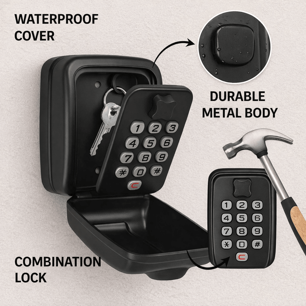 Weatherproof Outdoor Key Storage Safe for Secure Key Management