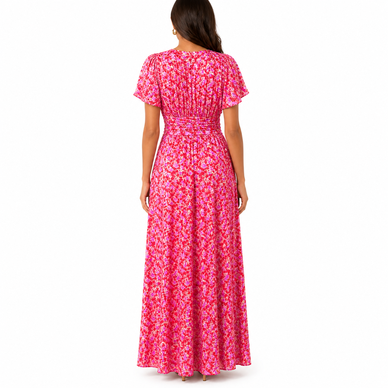 Women's Floral V-Neck Summer Dress | Maxi
