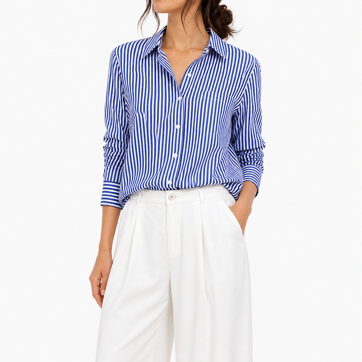 Women's Casual Striped Blouse | Long Sleeve