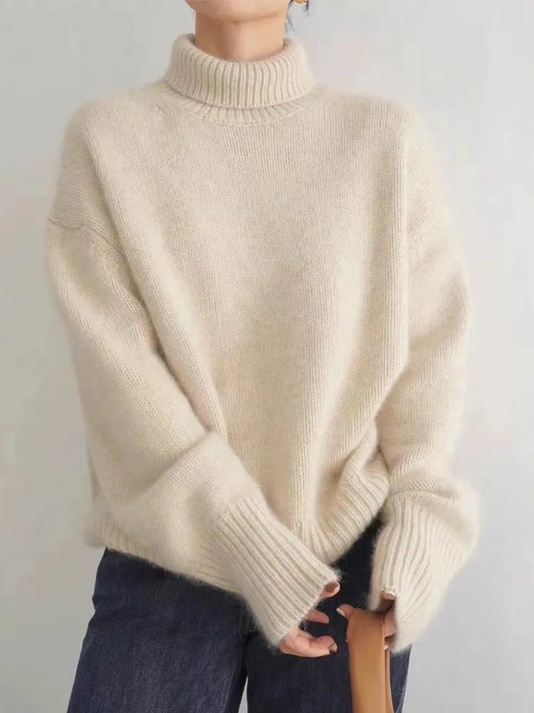 Women's Elegant Turtleneck Sweater | Warm