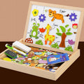 Dual-Sided Drawing Board for Kids with Magnetic Surface and Chalkboard