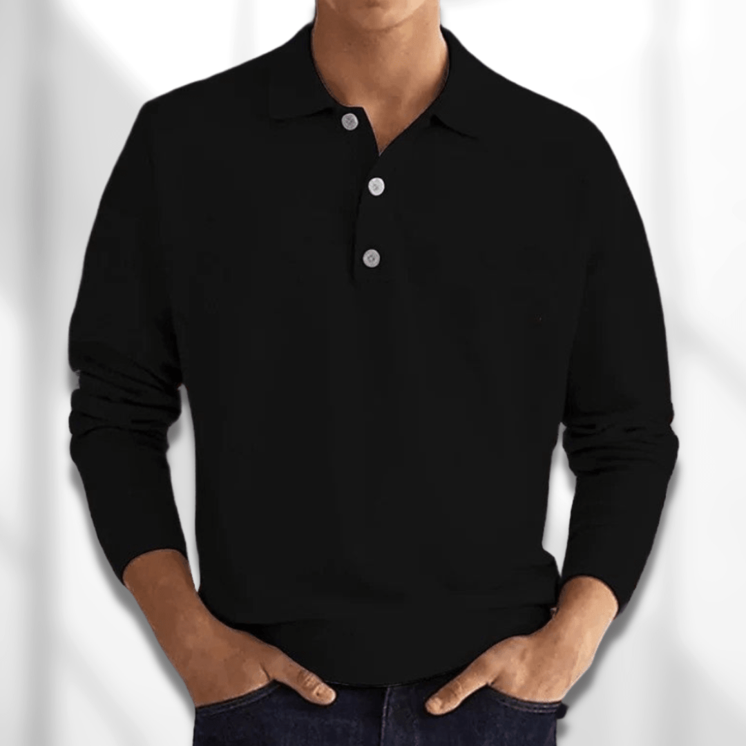 Men's Jumper Polo Shirt | Long Sleeve