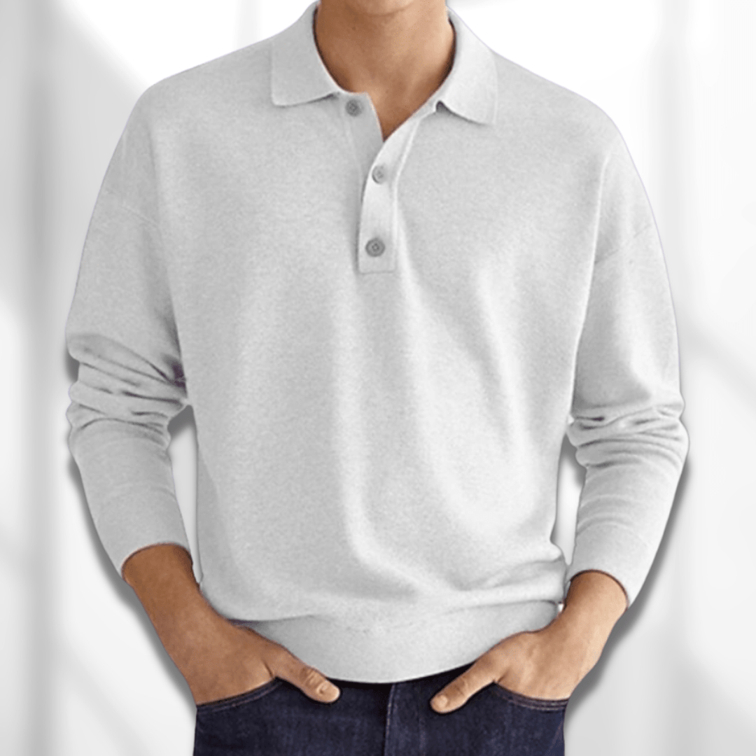 Men's Jumper Polo Shirt | Long Sleeve