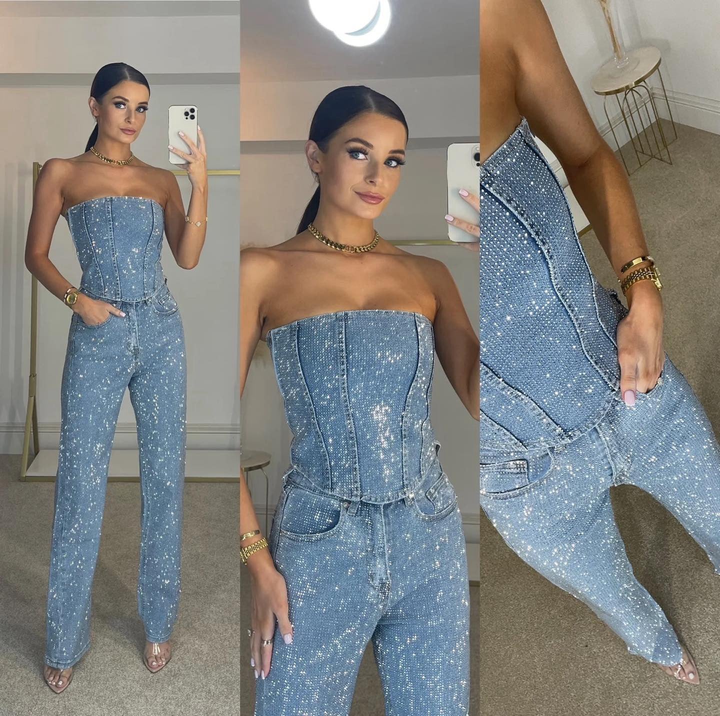 Women's Elegant Top and Pants | Glitter
