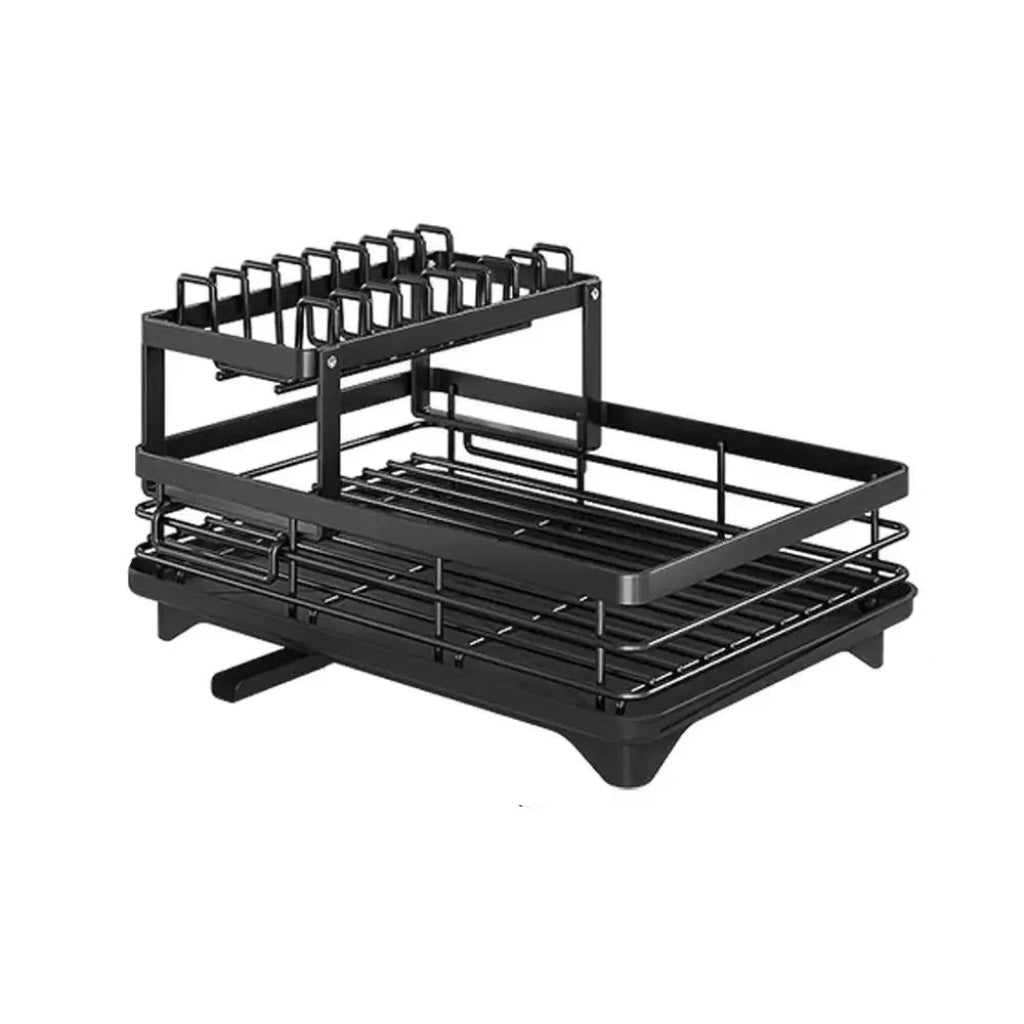 Collapsible Stainless Steel Dish Rack - Space-Efficient Design for Contemporary Kitchens