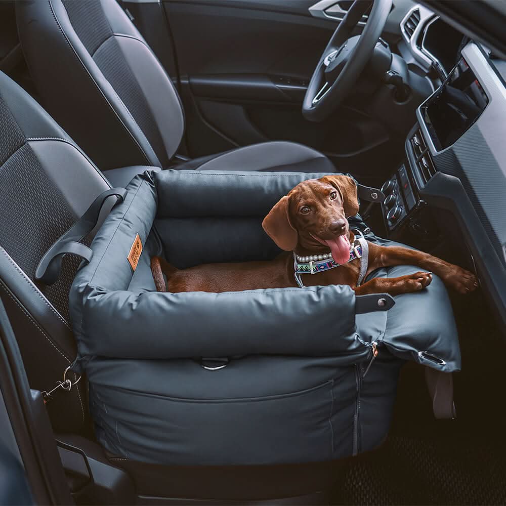 Premium Dog Car Seat with Safety Belt for Chic Travel