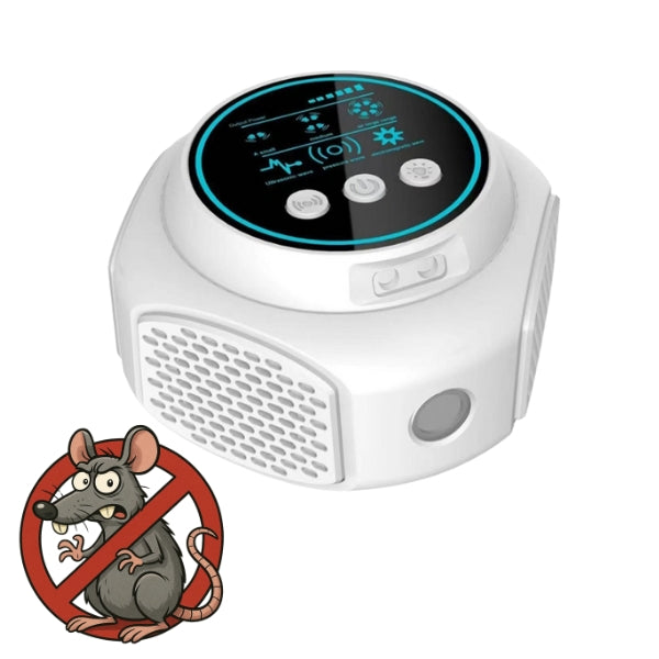 Ultrasonic Rat Repeller for Indoor and Outdoor Use - Effective Coverage up to 3200 Sq Ft