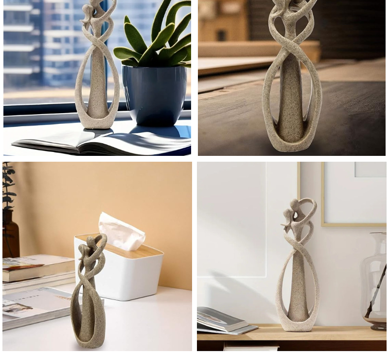 Enduring Affection | Abstract Sculpture | Distinctive Gift | Lasting Embrace