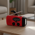 Multifunctional Emergency Radio with LED Light, Hand Crank Power, and Weather Alerts