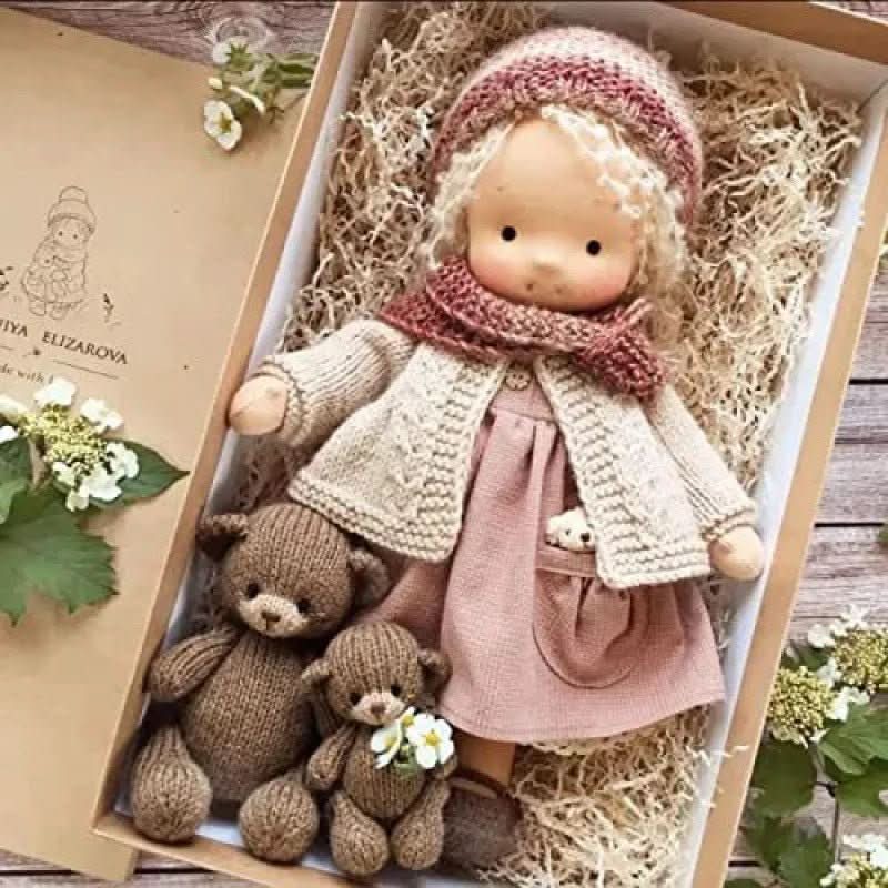 Handcrafted Cotton Doll for Imaginative Play