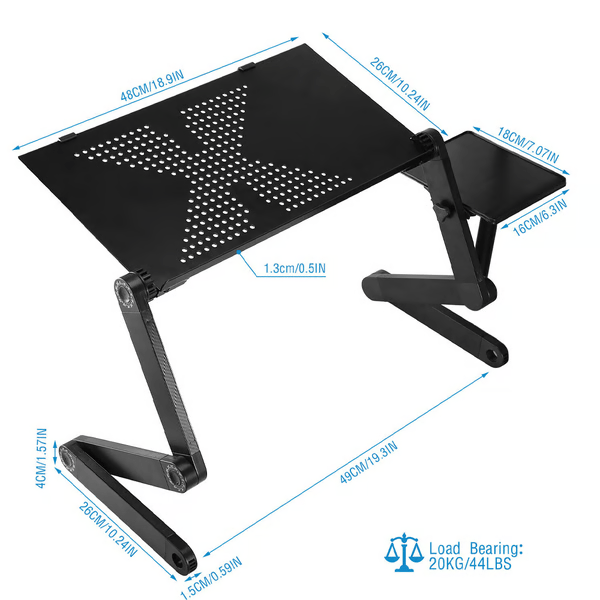 Adjustable 360-Degree Ergonomic Laptop Stand for Comfortable and Flexible Work