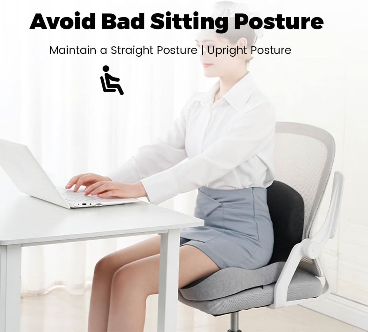 Ergonomic Lumbar Support Cushion for Office and Car Seating
